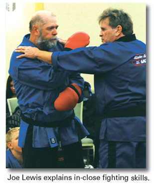 Joe Lewis explains in-close fighting skills.