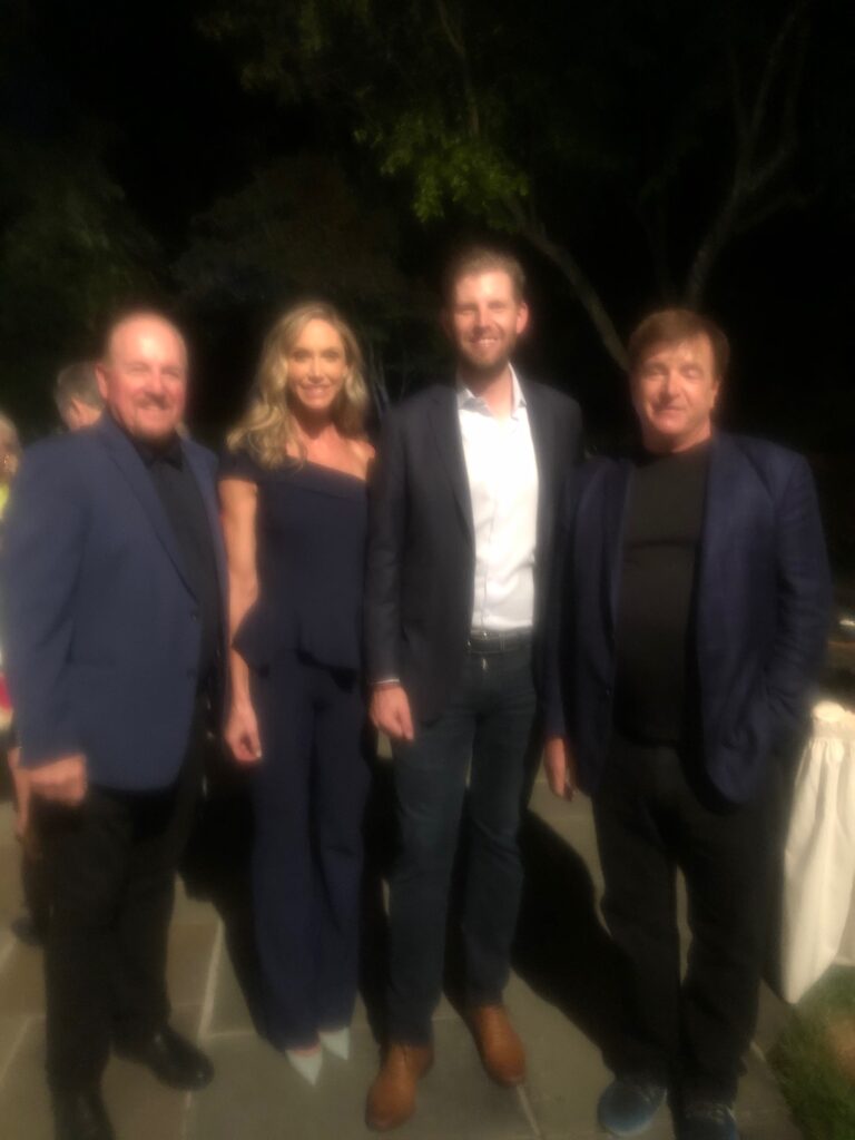 Jeff Smith, Lara Trump, Eric Trump and Stephen Oliver at Bernard Kerik's birthday party