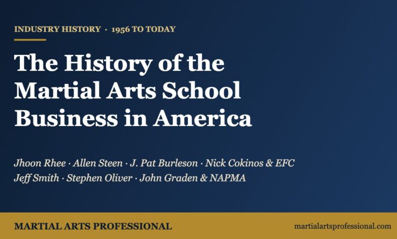 The History of the Martial Arts School Business in America: Jhoon Rhee, Allen Steen, J. Pat Burleson, Nick Cokinos, Jeff Smith, Stephen Oliver, John Graden