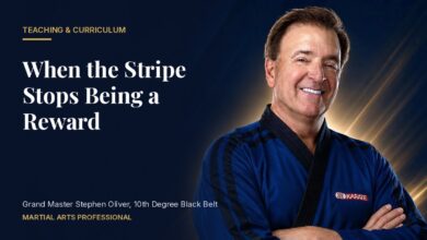 Grand Master Stephen Oliver beside the headline When the Stripe Stops Being a Reward