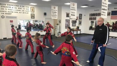 Grand Master Jeff Smith leading instruction on the training floor