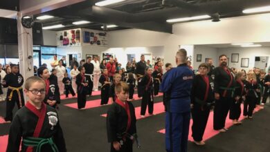 Grand Master Jeff Smith working with students during a class