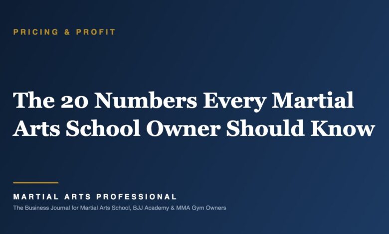 The 20 Numbers Every Martial Arts School Owner Should Know - Martial Arts Professional