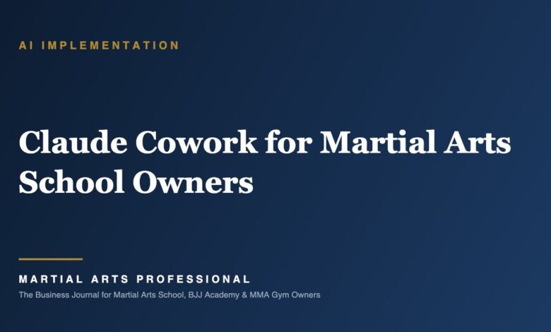 Claude Cowork for Martial Arts School Owners - Martial Arts Professional