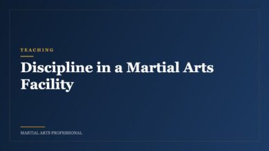 Discipline in a Martial Arts Facility