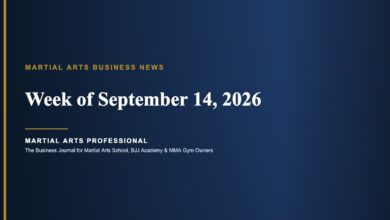 Martial Arts Business News: Week of September 14, 2026