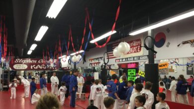 Grand Master Stephen Oliver teaching a Mile High Karate class
