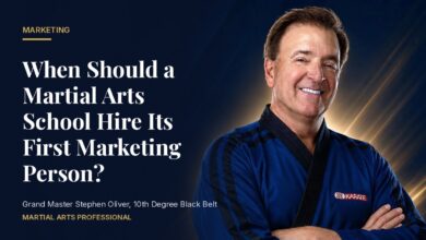 Grand Master Stephen Oliver beside the headline When Should a Martial Arts School Hire Its First Marketing Person?