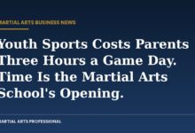 Martial Arts Professional card: youth sports costs parents three hours a game day; time is the martial arts school's opening